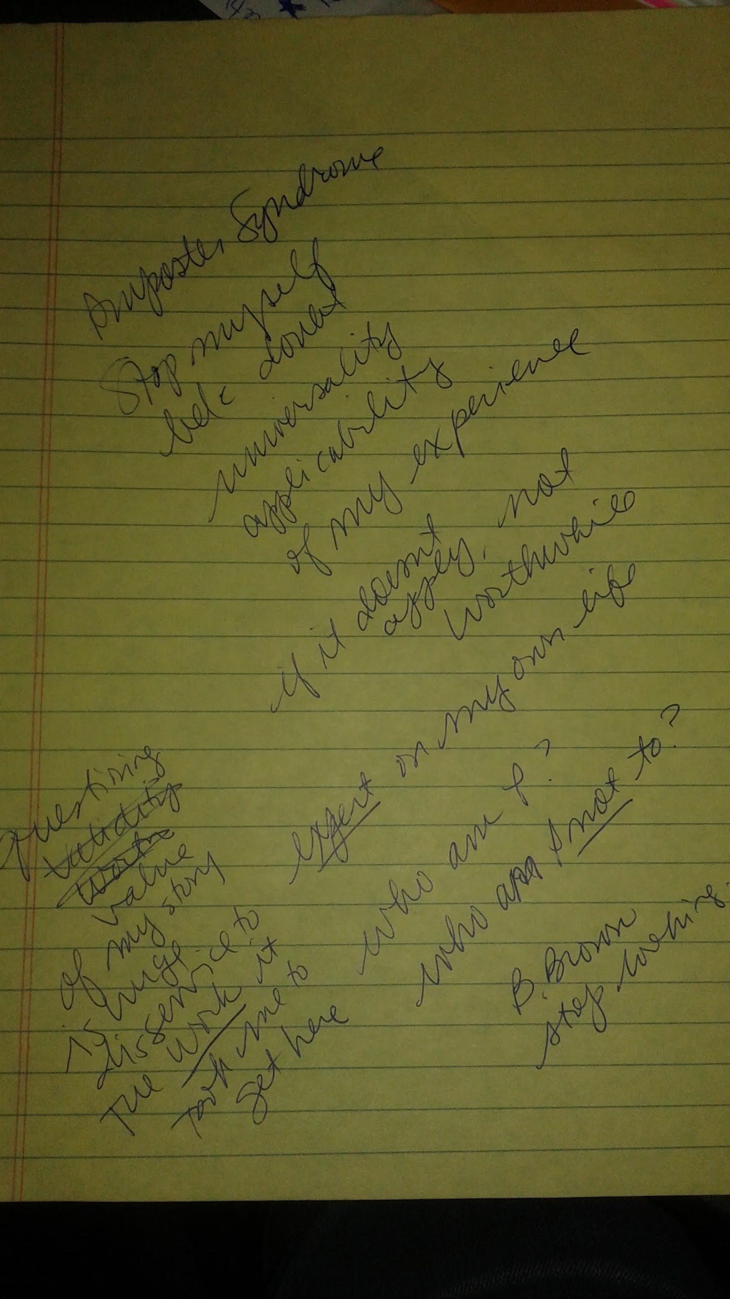 Who am I not to blog post idea